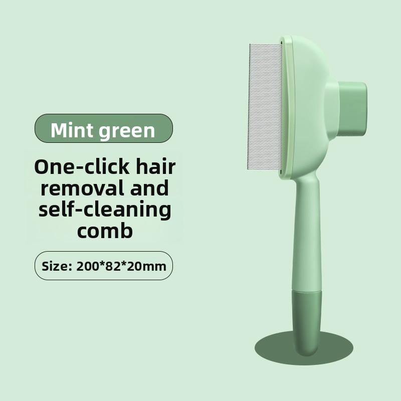Pet Comb Cat and Dog Hair Detangling, De Shedding and Self Cleaning Comb