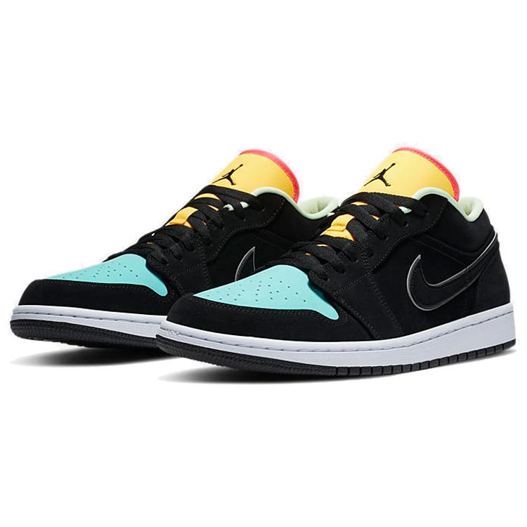 Jordan 1 Low Black Aurora Green Laser Orange CK3022-013