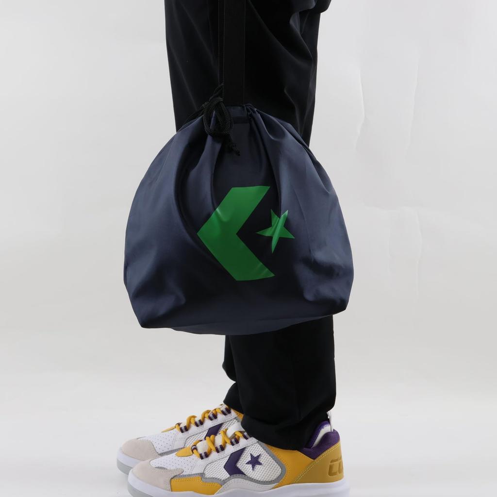 Basketball Storage Drawstring Ball Navy X Green [Converse] Bag, One-Handed Case, C2453097,
