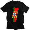 Custom Portugal Map Flag Tshirts for Men Short Sleeves Casual T Shirt Tshirt Slim Fit Pure Cotton Tees Gift Idea