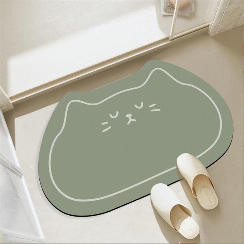 Thickened Soft Diatomaceous Earth Bathroom Absorbent Floor Mat For Door Quick Drying Entrance Foot Pad Anti Slip Rug 60*40CM