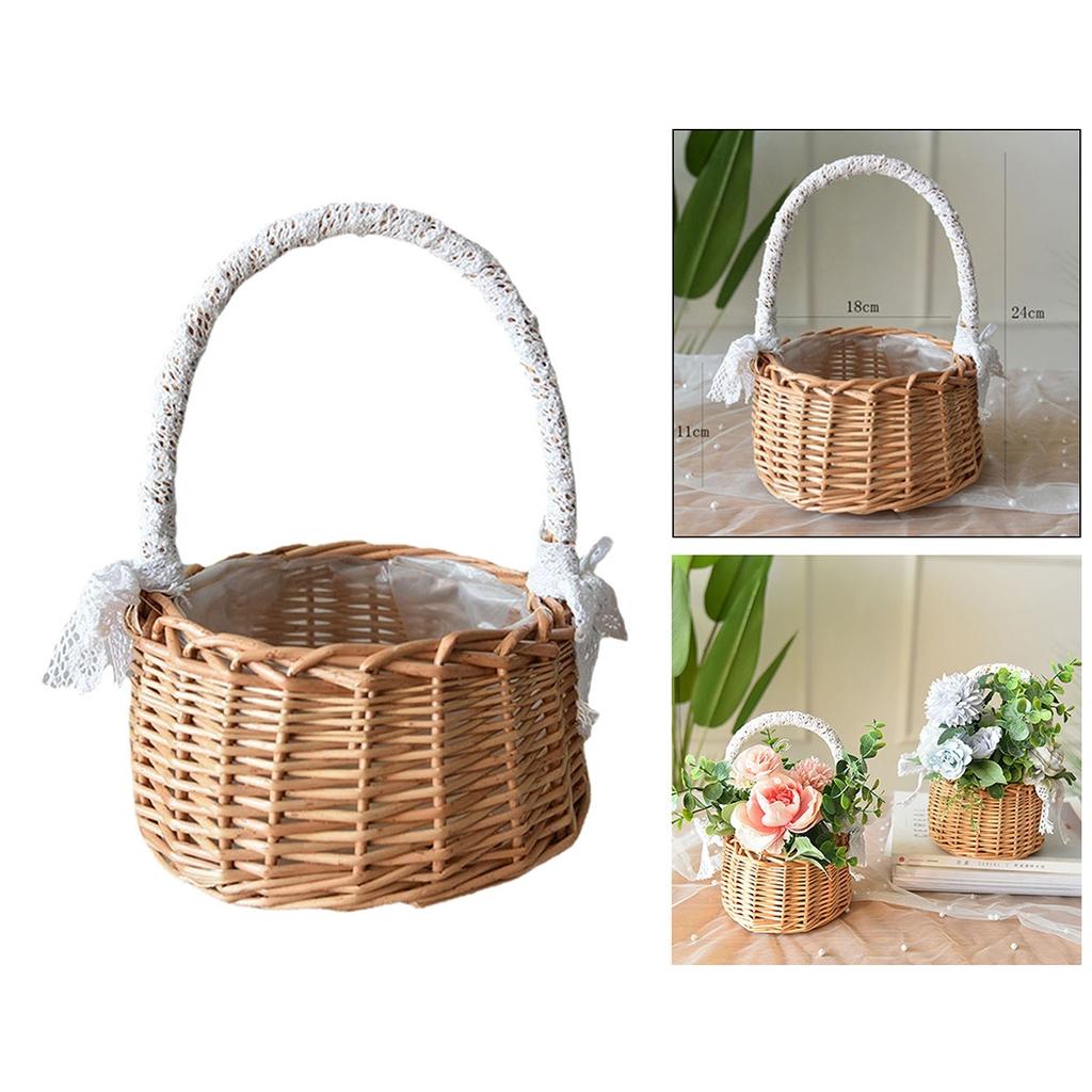 3 Size Storage Basket. Flower Food Fresh Rattan Gifts