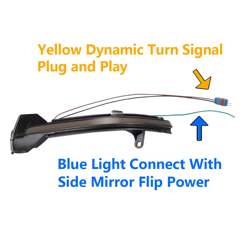 2pcs LED Dynamic Turn Signal Blinker Side Rear-View Mirror Indicator Light For BMW 5 6 7 Series F10 F11 F07 F06 F12 F13 F01 F02
