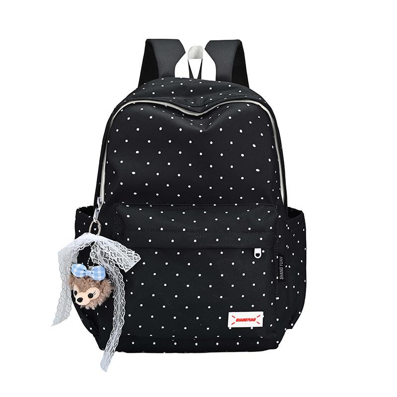 School Bag Junior High School Girls Girl Heart Atmosphere Polka Dots Large Capacity Versatile High Value Female Student Backpack High School