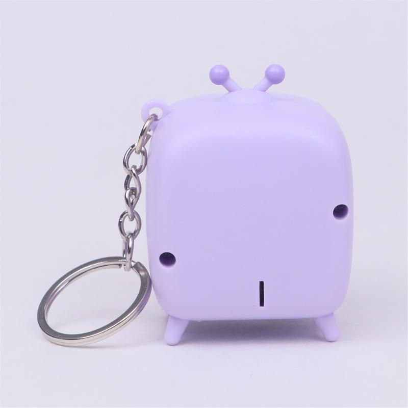 Mini TV Keychain Retro Design With Glowing Doll Feature For Keys Bags And Kids Gifts Bag Hanging Accessories