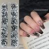 12 Boxed Mini Small Resin Nail Drill Mixed Color Acrylic Flat Special-shaped Drill Nail Art Accessories