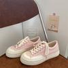 Pink platform heightening canvas shoes women's new trendy board shoes Hanhan big head shoes 501