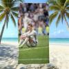 Asciugamano da Spiaggia in Microfibra Stampato Sport Calcio Asciugatura Rapida Morbido Assorbente Asciugamano da Bagno per la Costa