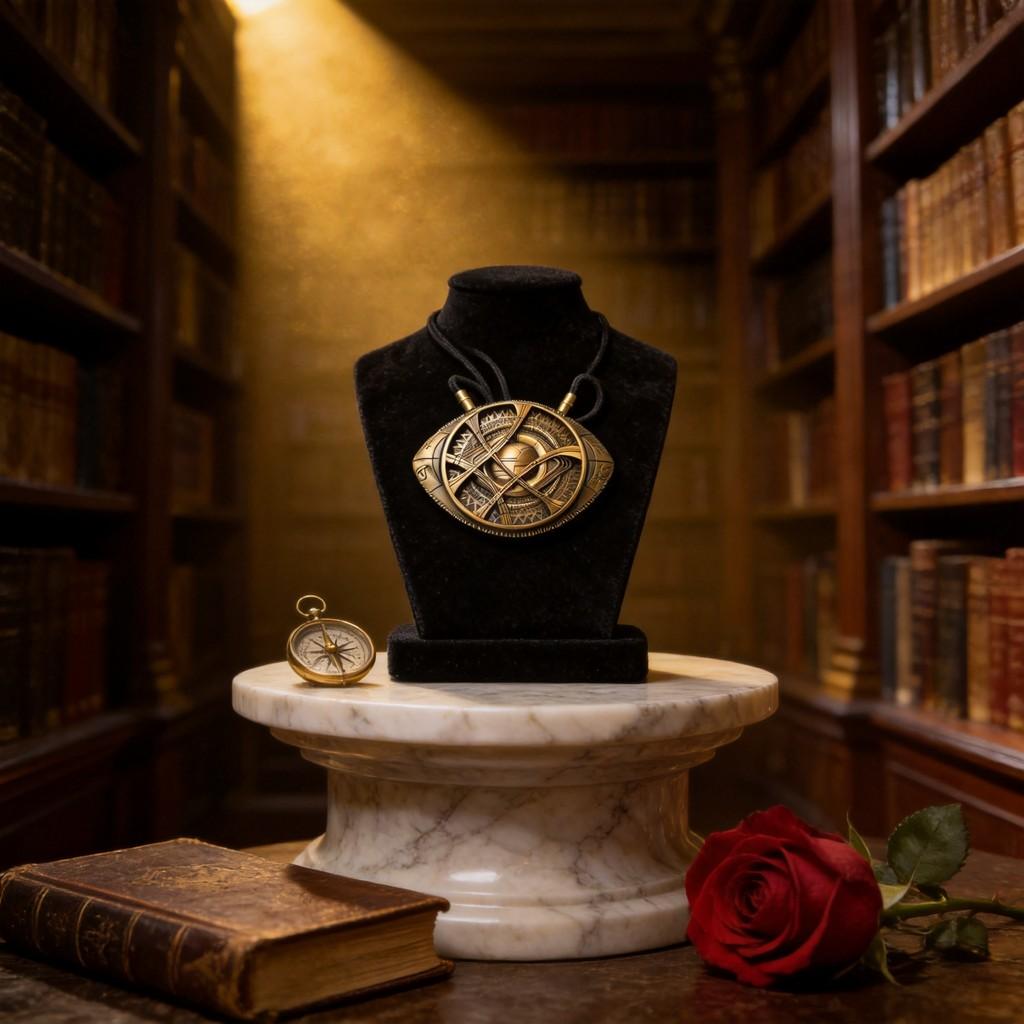 Collana Lampada da Notte in Lega di Zinco Marvel Dottor Strange con Occhio Luminoso per Regalo