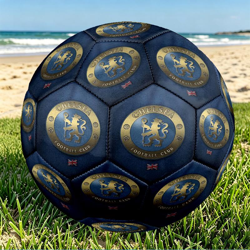 Chelsea F.C. Aufdruck Größe 5 Fußball, PU Abriebfester Fußball für Spieltraining und tägliches Üben, Geburtstagsgeschenk für Fußballfans