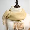 Gradually change color scarf women's 2025 new autumn and winter imitation cashmere sweet scarf warm medium and long shawl