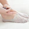 5 Paar Damensocken Elastisches Flaches Design Spitzenverzierungen Socken mit Bündchen Niedriger Schnitt Sommersocken Tägliches Tragen