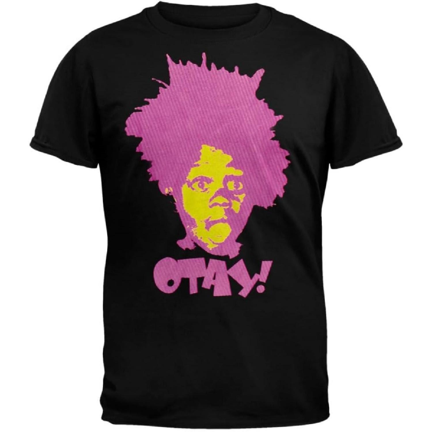 Little Rascals - Mens Neon OTAY Soft T-Shirt Small Black S
