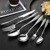 French 304 Stainless Steel Cutlery Sets Heavy Fork Spoon Knife Table Full Service Table Wedding Decoration Utensils Kitchen
