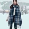 Classic Cashmere Neckwear Plaid Gingham Shawls Fringe Capes Tartan Mufflers  Party