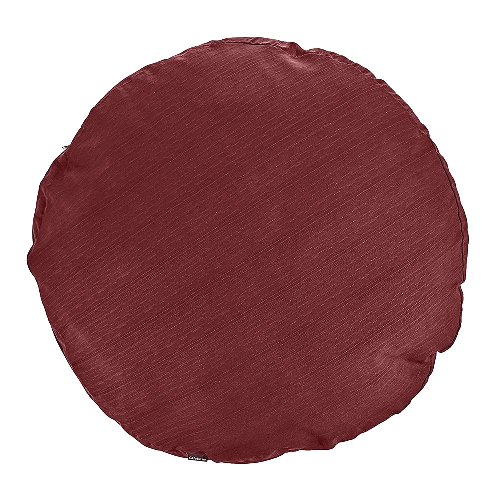 fabrizm Наволочка для подушки, японского производства, диаметр 65 см, Тсумуги, темно-красный, 1090-re