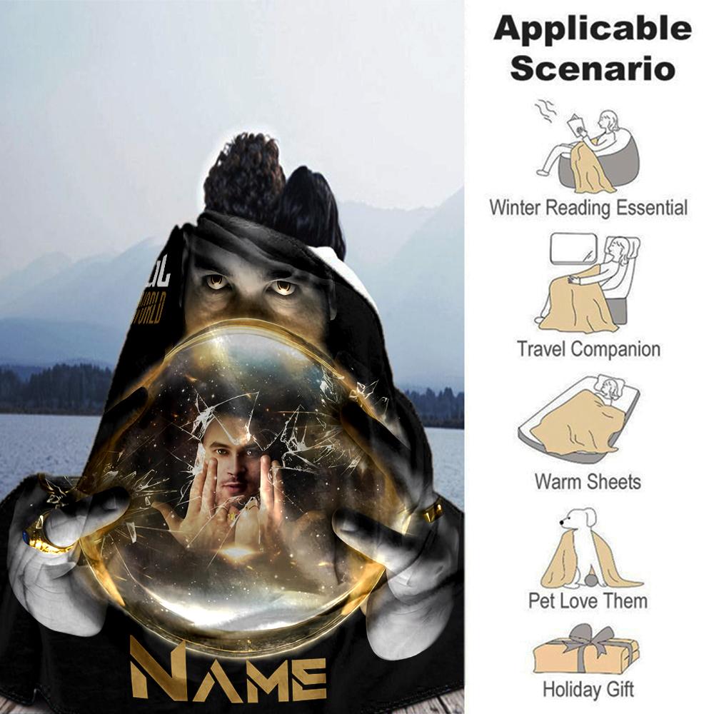 Customiz Name Personality Jul rapper Blanket Soft &Warm Sofa Office Bed Travel Lunch Break Blanket, Gift Suitable All Seasons