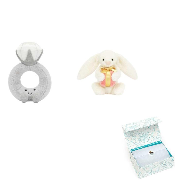 JELLYCAT Bunny Collection Sparkling Eternal Gift Dolls Plush Doll 18cm/20cm Height Blue Box