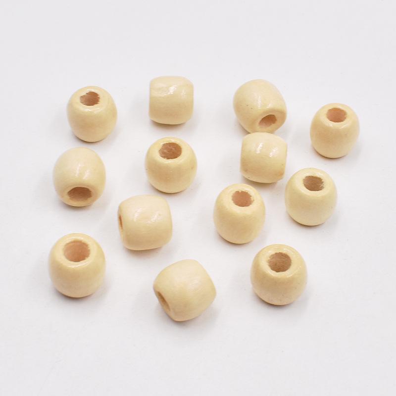 12MM Large Hole Colored Wooden Barrel Beads for DIY Children's Beading, Dreadlocks, and Braiding Accessories.