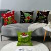 New Christmas Decorative Cushion Cover Linen Print Funny Pillow Sofa Home Cushion Cover