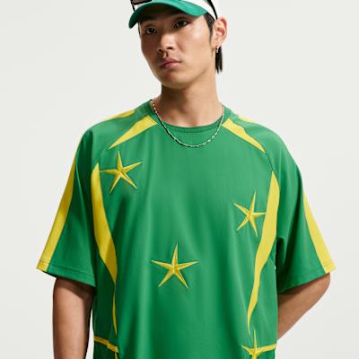 Nike T Shirts Men s Green Crew Neck Moderate L