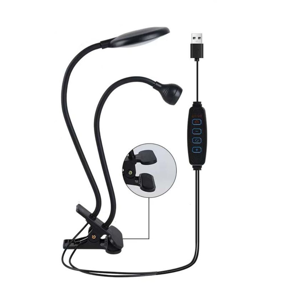 USB Clip Lamp LED Table Lamp Nightlight UV Curable Violet Lamp Mini Mobile Phone Repair Lamp  Desk