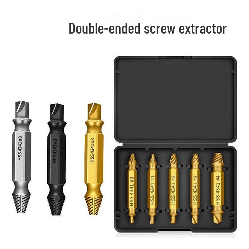 High-Speed Steel Double-Ended Screw Extractor Set 4341