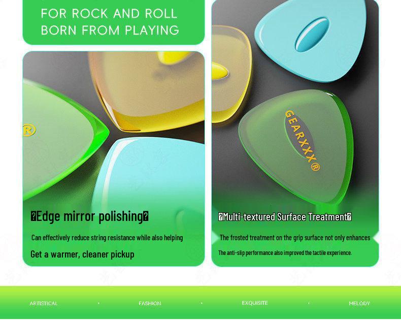 GEARXXX NGAP Non-Slip Folk & Electric Guitar Pick for Speed Picking & Special Strumming