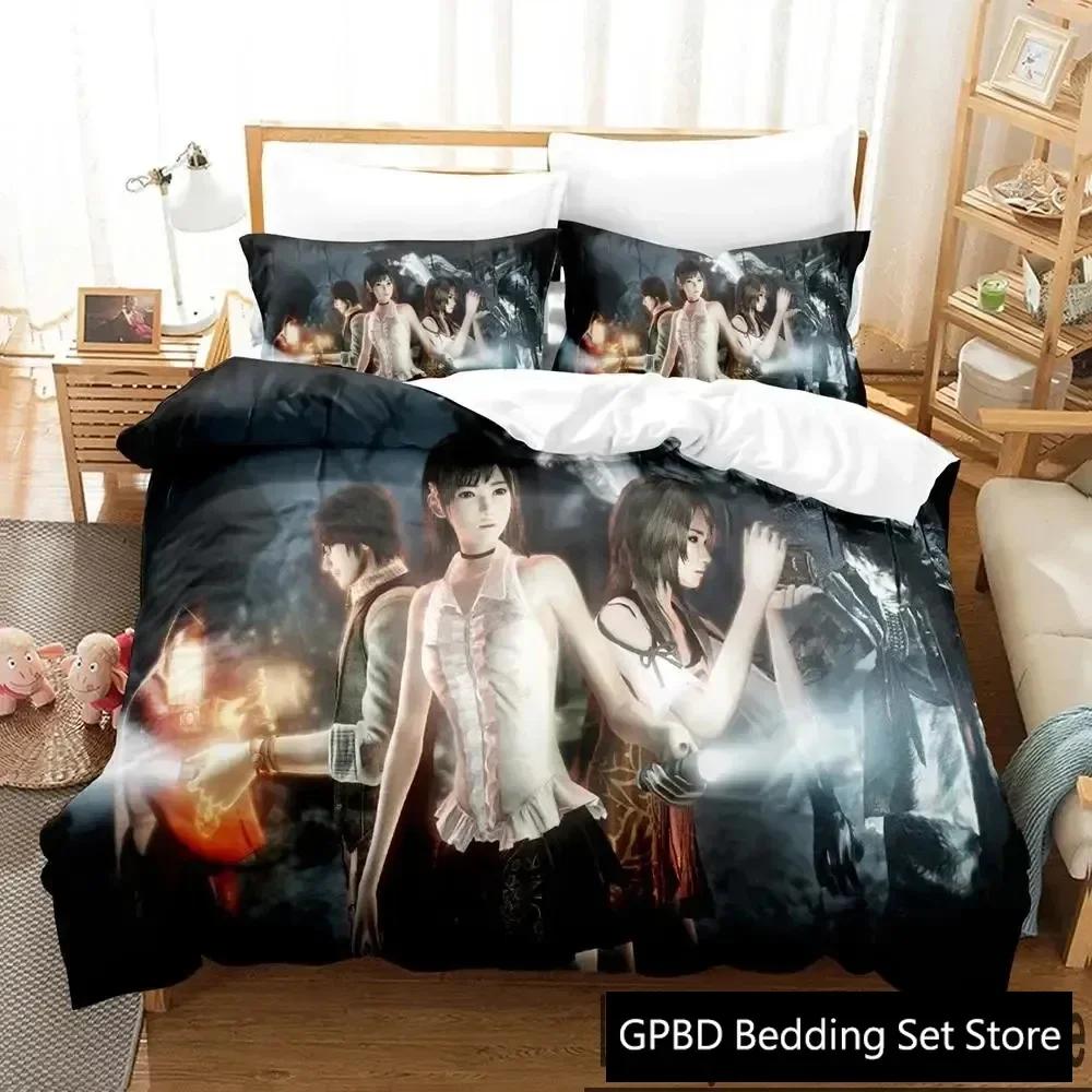 Gioco Anime Project Zero Comodo Piumone Copripiumino Federa Set Biancheria da Letto Decorazione Camera da Letto Bambini Tessile per la Casa