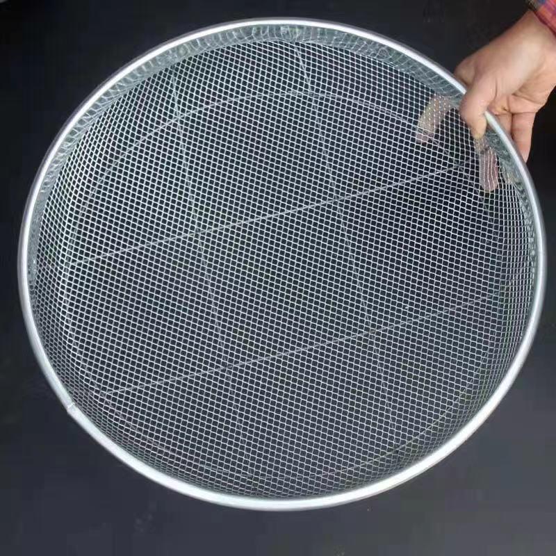 52 cm-es Nagy Vas Szita Homokhoz, Kövekhez, Gabonához, Földhöz, Virágültetéshez, Gesztenyéhez - Finom Hálós Acéldrót