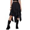 Women's Flowy Skirt Contrast Lace Layered Asymmetrical Midi Skirts