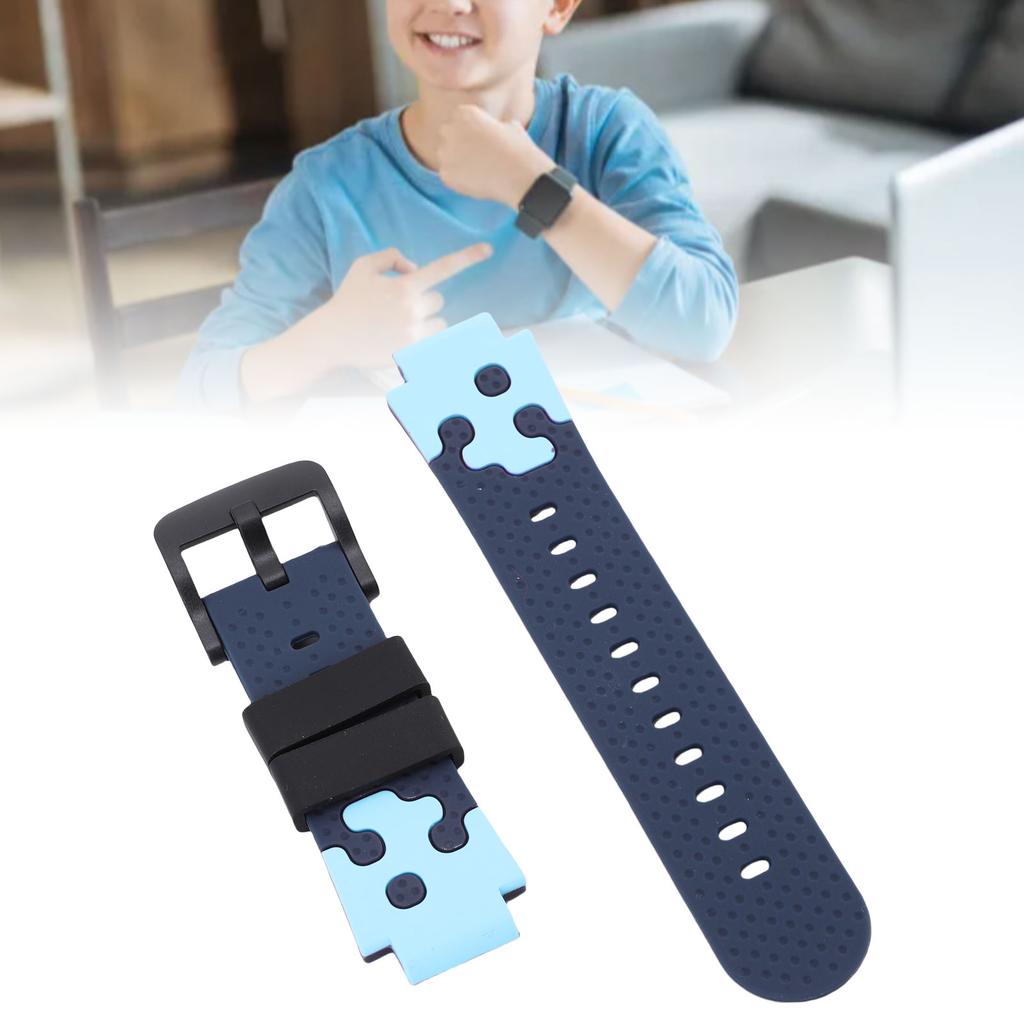 15mm Silicone Watch Band for Kids Water Proof Sport Watch Band Replacement with Stainless Steel Buckle