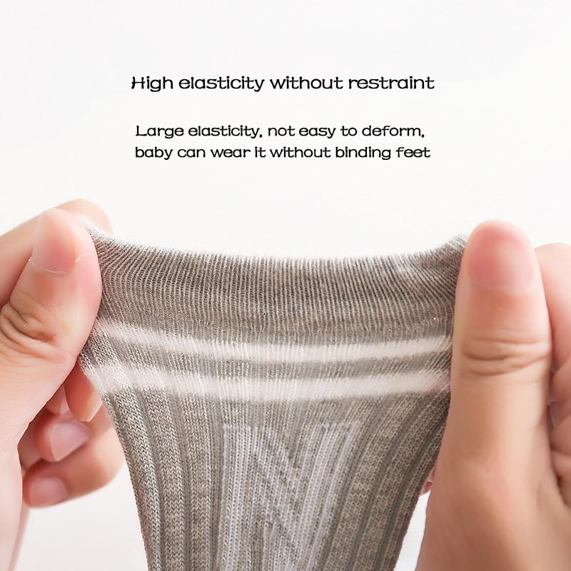 Simple Letter Baby Socks Spring Autumn Newborn Cotton Sock Cute Solid Color Striped Kids Boy Girl Sport Socks