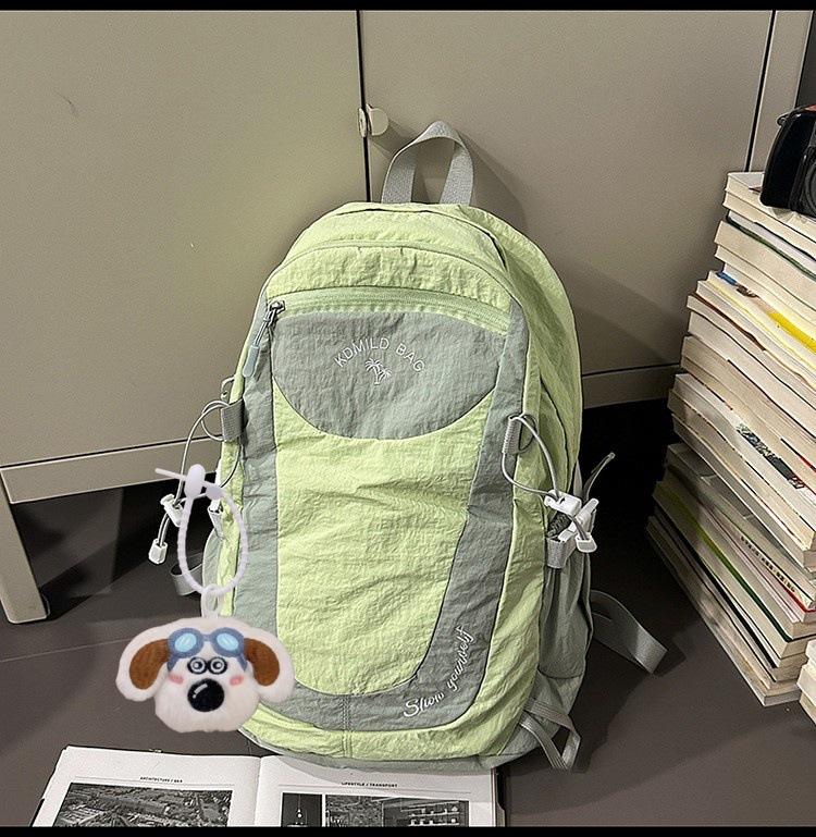 Schoolbag New Mori Ins High Value Fresh and Sweet Contrasting Color Splicing Backpack Couple Light Travel Mountaineering Backpack
