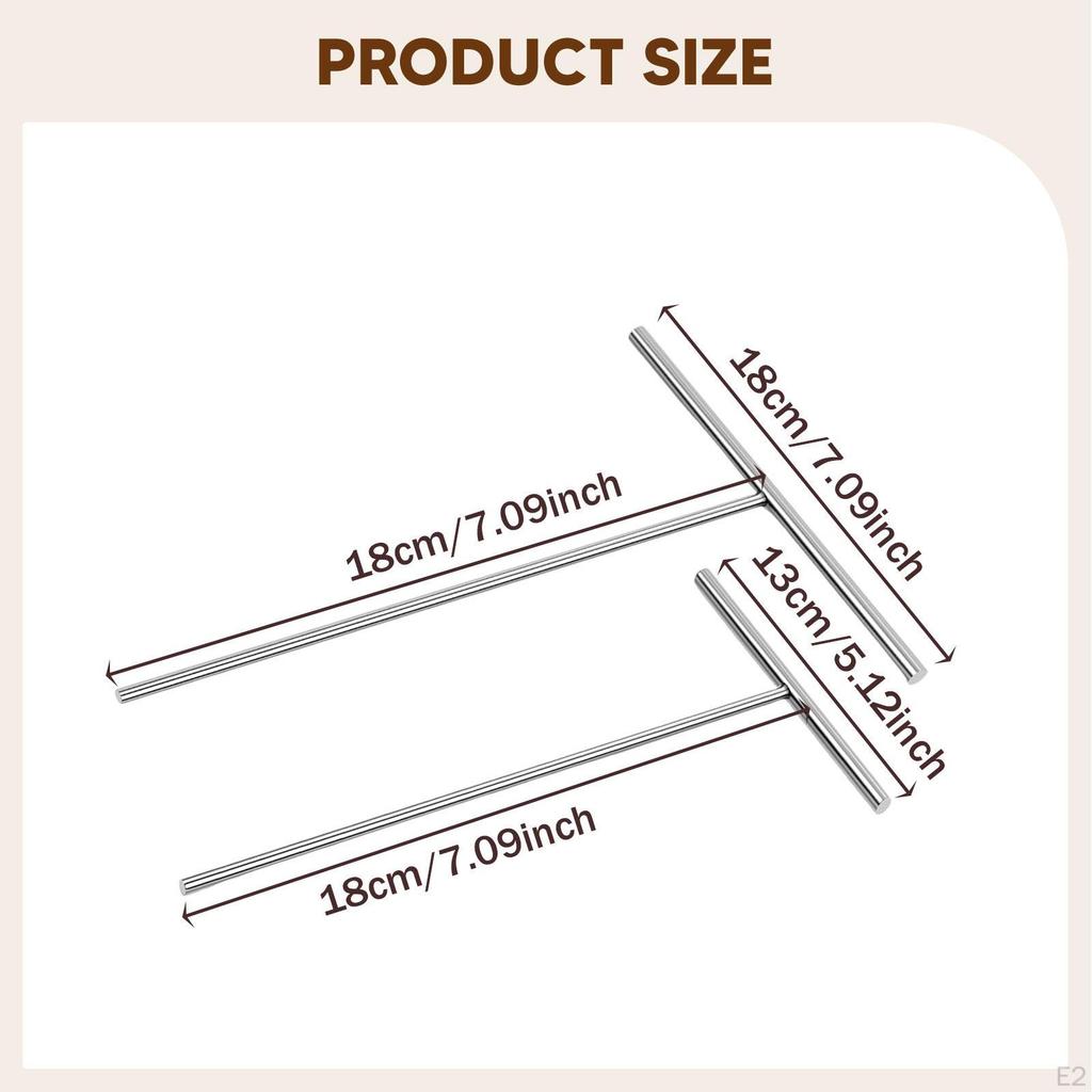 2x Crêpe-Verteiler Edelstahl Ergonomischer Griff Professionelles Küchenzubehör Öl
