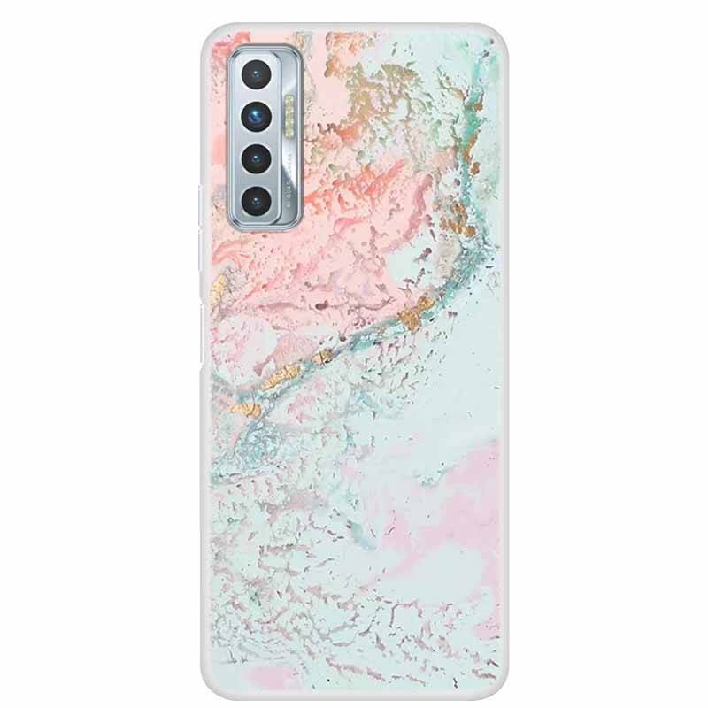 For Tecno Camon 17P Case Luxury Silicone TPU Soft Cover Phone Case For Tecno Camon 17 CG7 CG6 Coque Shockproof Marble Funda Capa