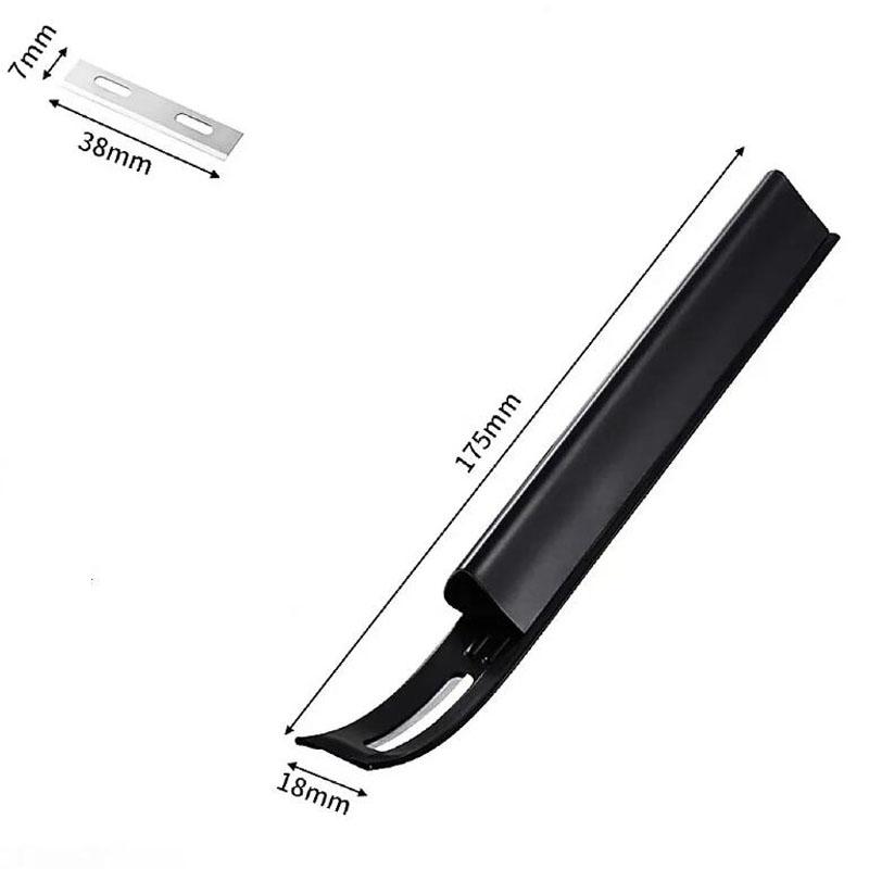 Kituri de siguranță metalice cu piele pentru bizotat Instrument de tăiat DIY Lamă de schimb Subțierea Artizanat din piele Skiving Negru Argintiu