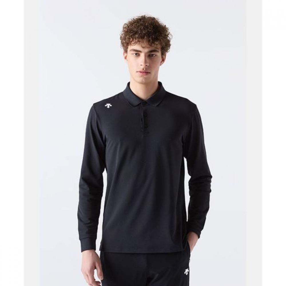 

Футболка-поло DescenTe Tough с длинным рукавом, черная BLK0BLACK/100