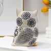 Artistic Owl Figure Statue In Resins with Flower Designs Sophisticated Home Decorative Ornament for Interior Decors