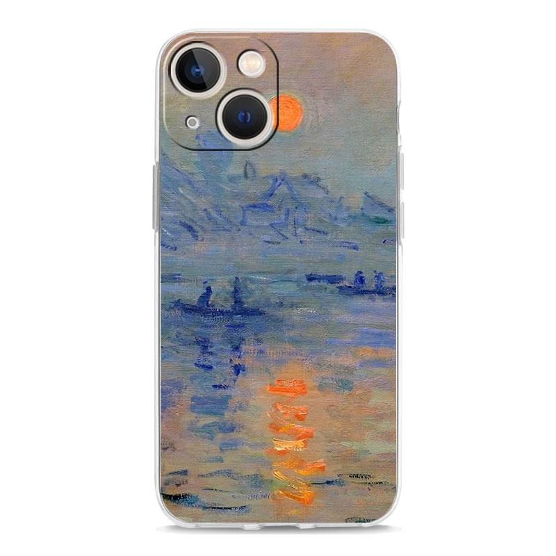 Claude Monet Impressionism Painter Phone Case For iPhone 15 14 13 12 11 Pro Max XS X XR SE 7 8 Plus Clear Lens Protect Cover