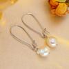SENIKO Natural Freshwater Big Baroque Pearl Earrings Fashion Pearl Drop Earrings For Women Party Jewelry