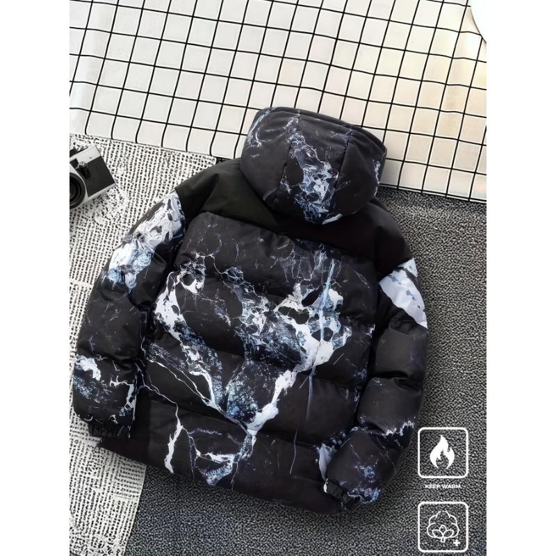 New Men'S Winter Thickened Warm Casual Hooded Jacket