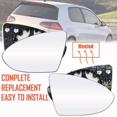 Für VW Golf Mk7 2013 - 2017 Links Rechts Erhitzt Flügel Spiegel Glas Weitwinkel Rückansicht Rück Auto Zubehör fahrer Passagier