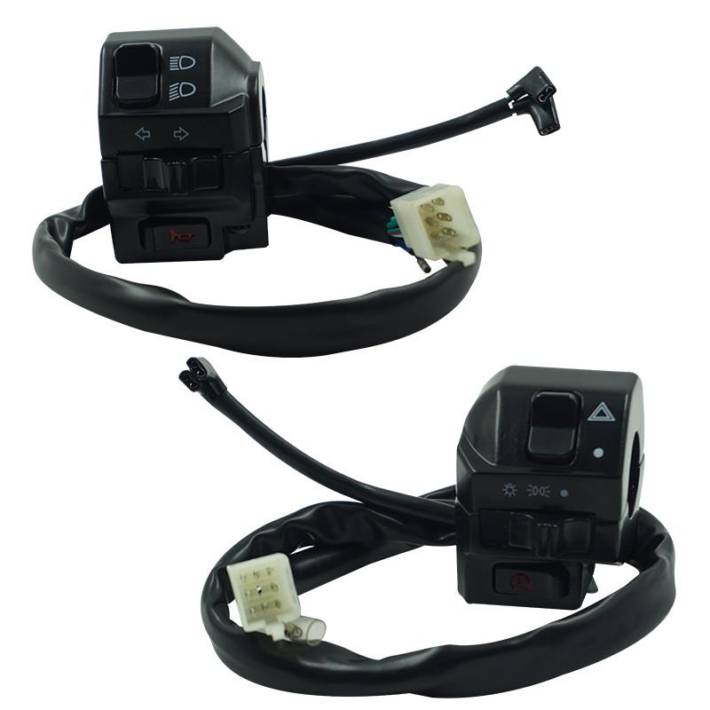 Black Universal Aluminum 7/8" 22MM Motorcycle Switch Handlebar Motorbike Horn Turn Signal Headlight Control Buttons