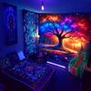 Magic Tree Fluorescent Tapestry Embrace the Magic of NatureUV tapestry wall hanging bedroom home party decoration