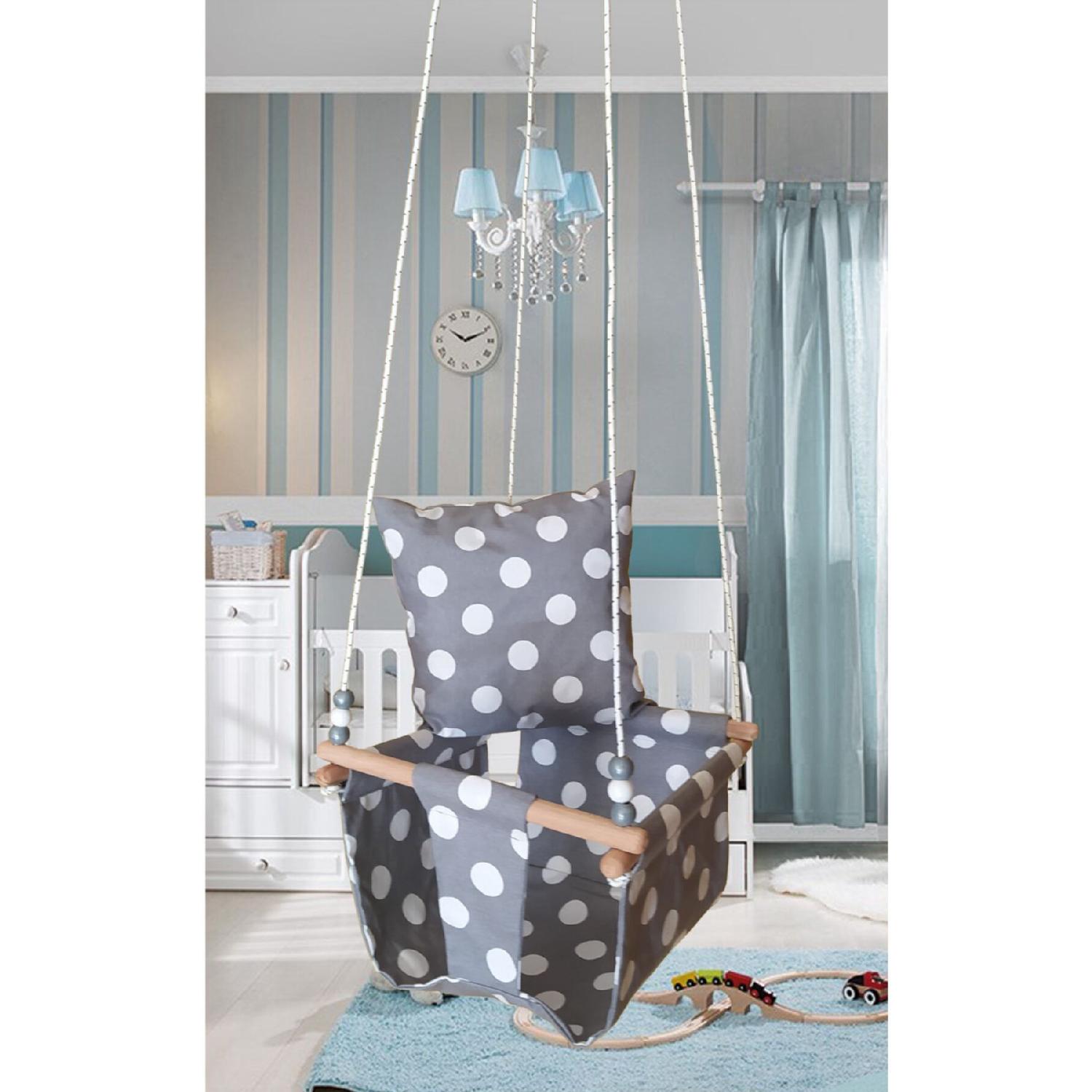 

Dual -storey Fabric Wooden Baby Children s Garden Swing Hammock Ceiling Swing House Swinging House Swing червоний
