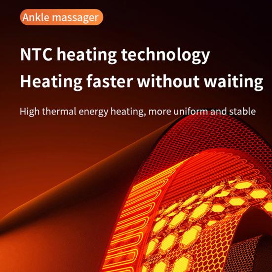 Electric Ankle Massager Achilles Tendonitis Pain Relief Ankle Heating Pad Wrap 5-Speed Vibration 6