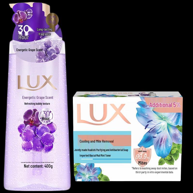 Lux Grape Scent Foaming Refreshing Shower & Soap Set