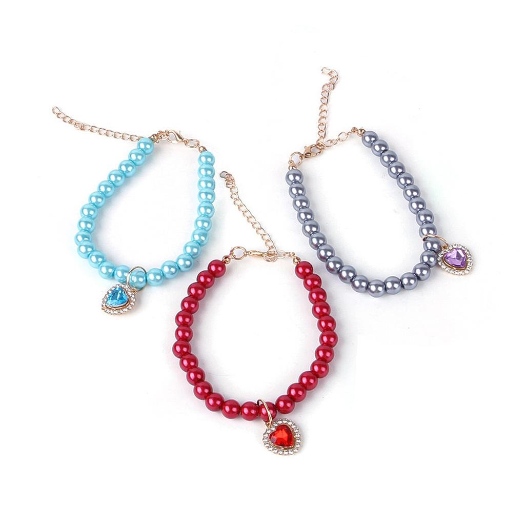 Dog Pearl Collar And Pet Pearl Necklace Set Pearl Collar