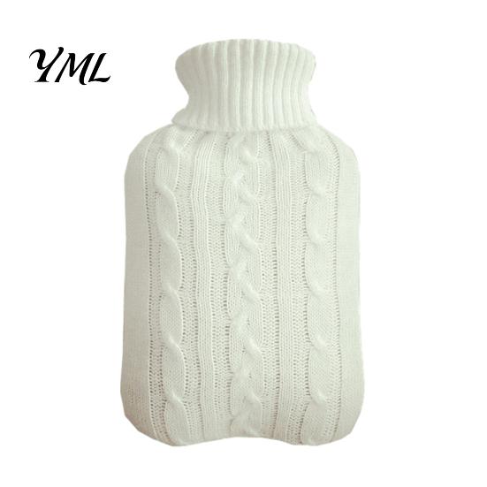 Home Use Hot Water Bag 2000ML Bottle with Knit Cover, Leakproof Rubber Menstrual Cramp Relief for Pain Relief, Winter Warm Neck, Shoulder Back